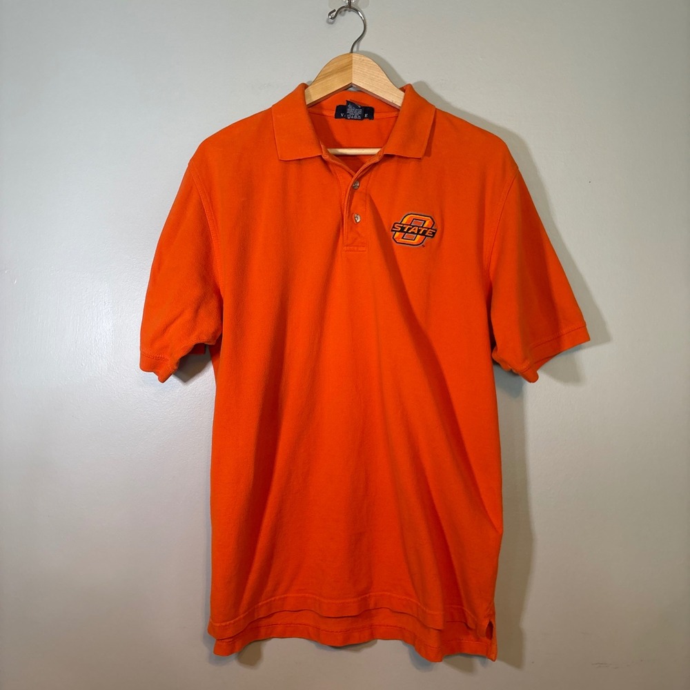 Vantage Oklahoma State University OSU Cowboys Polo Shirt Orange Mens Large 2800